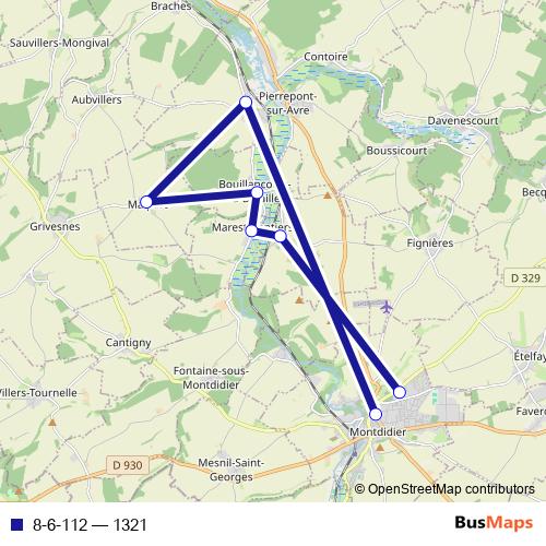 8-6-112 bus Line Map