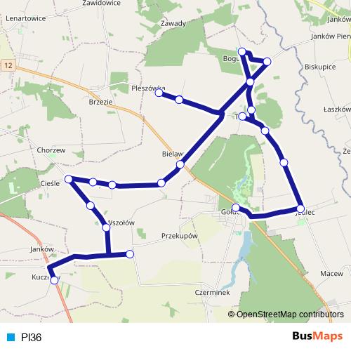Pl36 bus Line Map