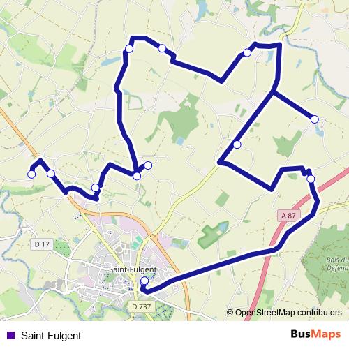 Saint-Fulgent bus Line Map