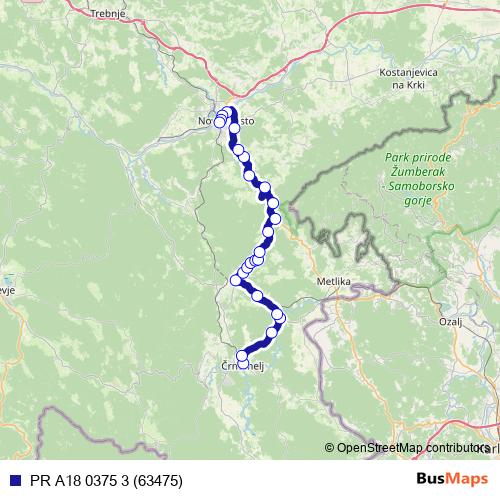 PR A18 0375 3 (63475) bus Line Map