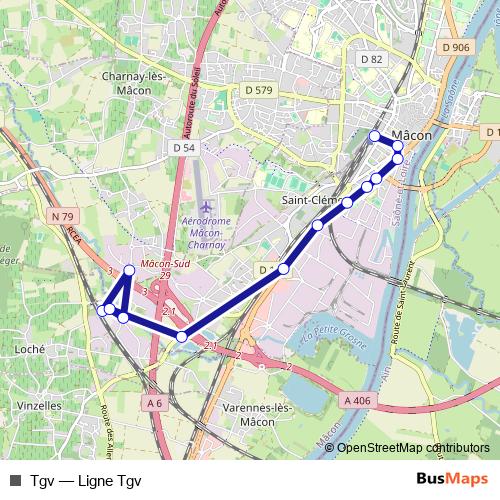 Tgv bus Line Map