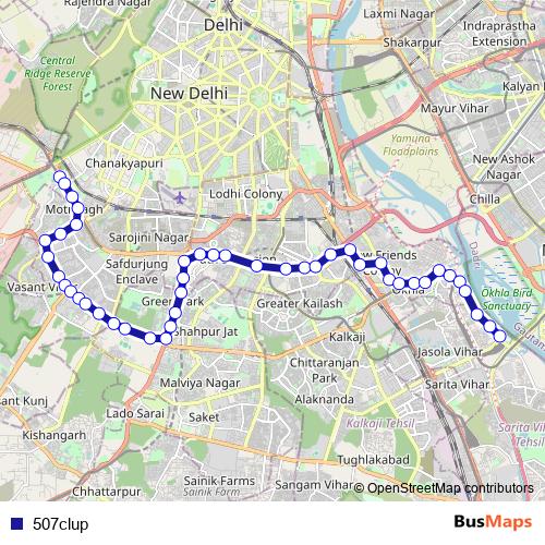 507clup bus Line Map
