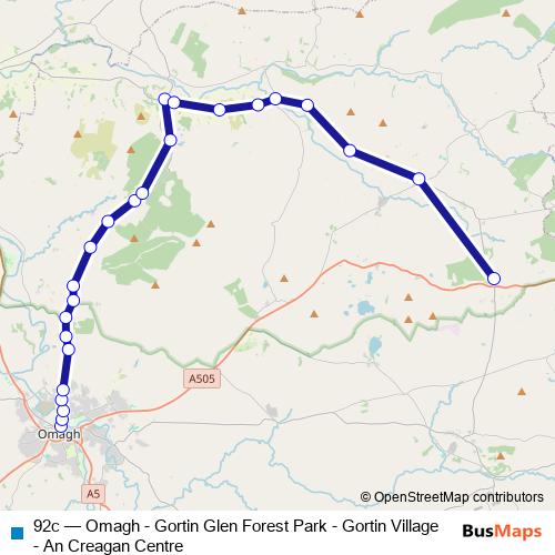 92c bus Line Map