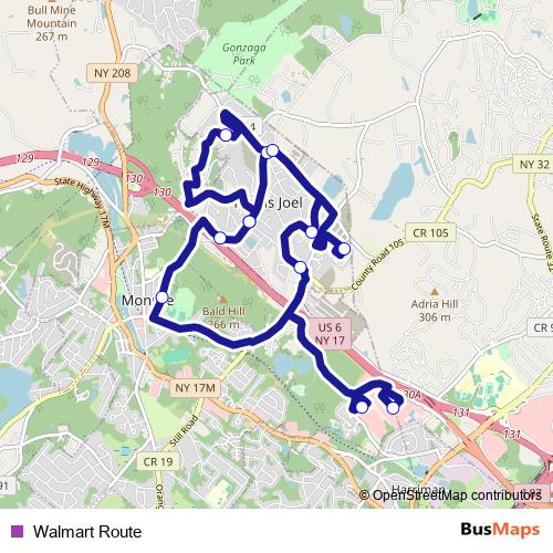 Walmart Route bus Line Map