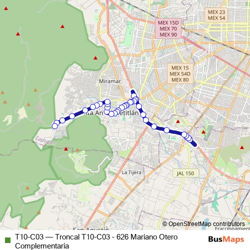 T10-C03 bus Line Map