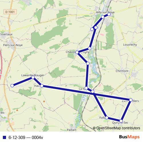 6-12-309 bus Line Map