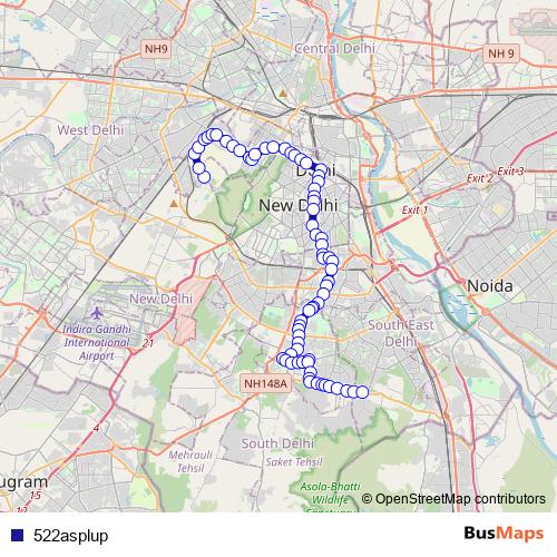 522asplup bus Line Map