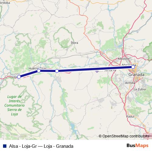 Alsa - Loja-Gr bus Line Map