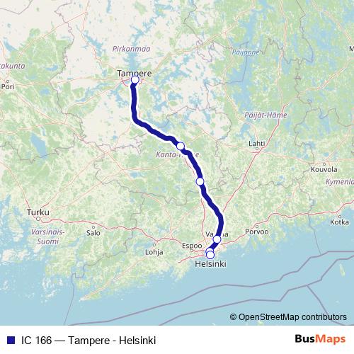 IC 166 rail Line Map