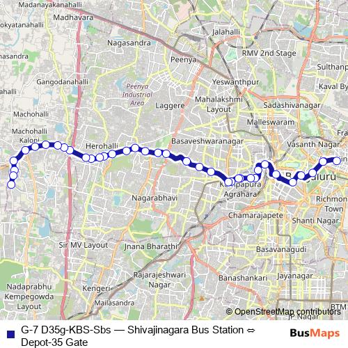G-7 D35g-KBS-Sbs bus Line Map