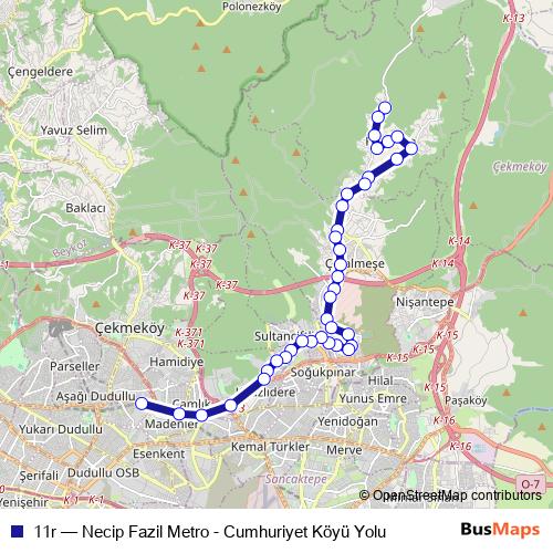 11r bus Line Map