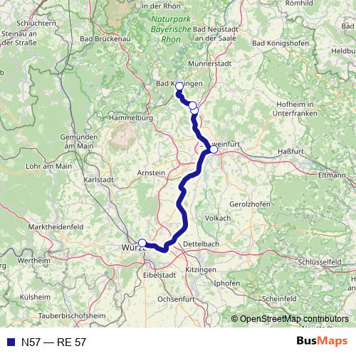 N57 rail Line Map