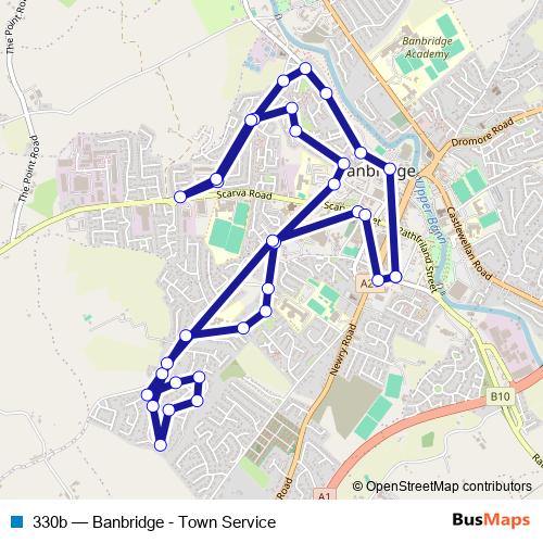 330b bus Line Map