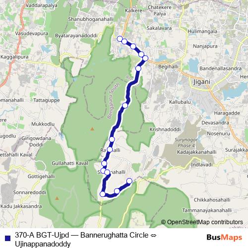 370-A BGT-Ujpd bus Line Map