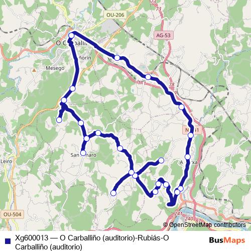 Xg600013 bus Line Map