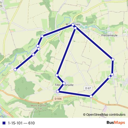 1-15-101 bus Line Map