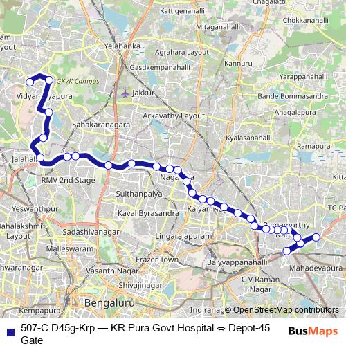 507-C D45g-Krp bus Line Map