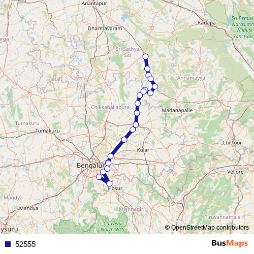 52555 bus Line Map