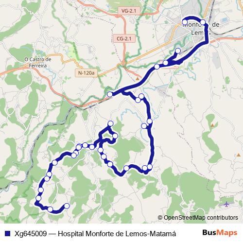 Xg645009 bus Line Map