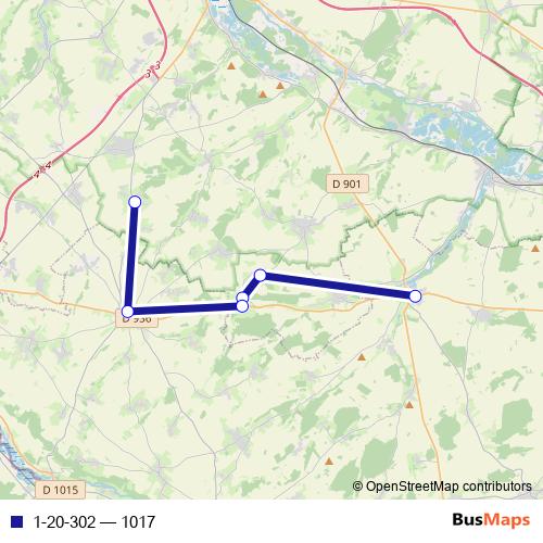1-20-302 bus Line Map