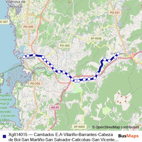 Xg814015 bus Line Map