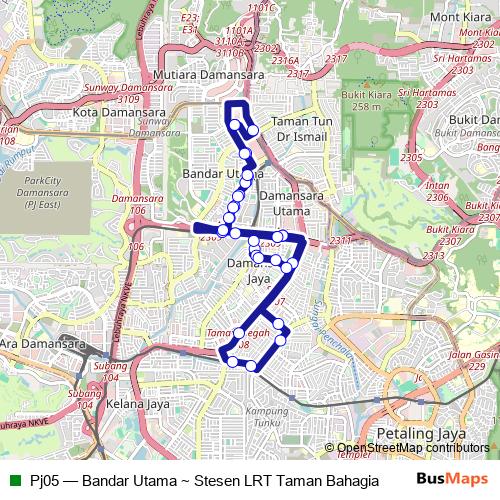 Pj05 bus Line Map