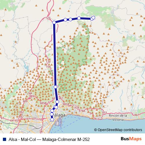 Alsa - Mal-Col bus Line Map