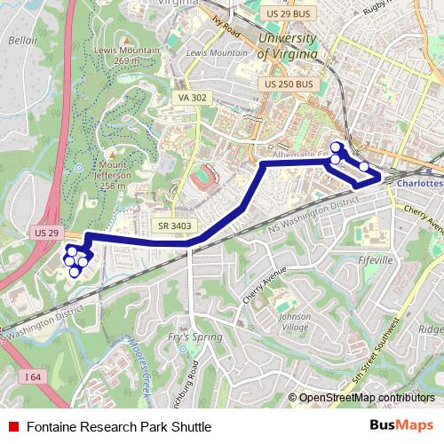 Fontaine Research Park Shuttle bus Line Map
