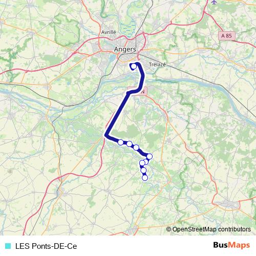 LES Ponts-DE-Ce bus Line Map