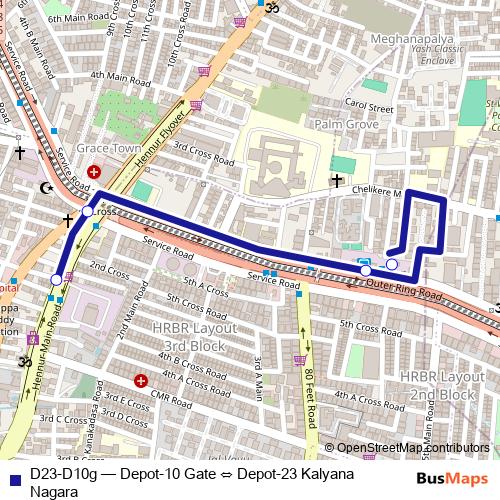 D23-D10g bus Line Map