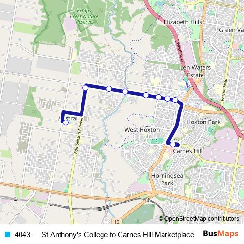 4043 bus Line Map
