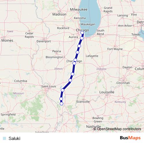 Saluki rail Line Map
