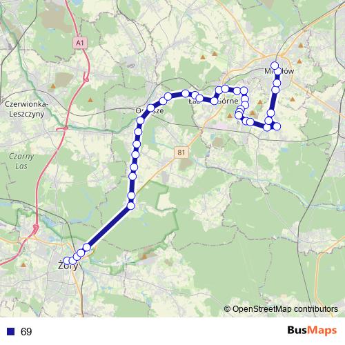 69 bus Line Map