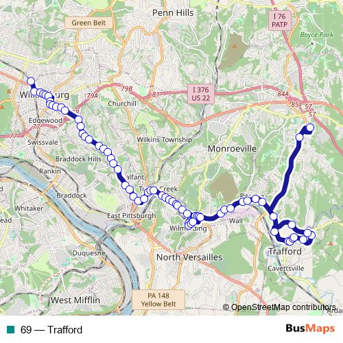 69 bus Line Map