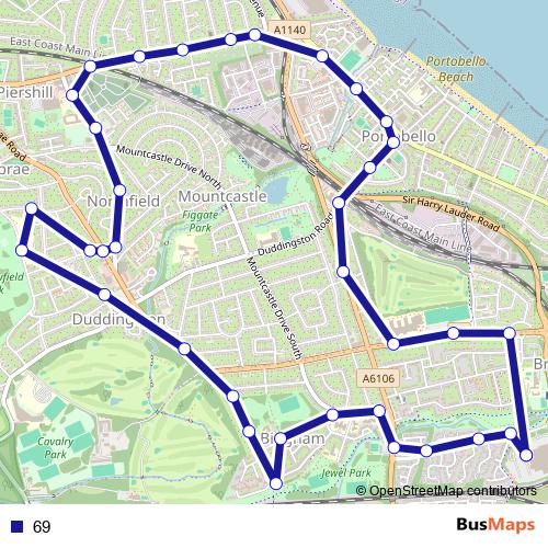 69 bus Line Map