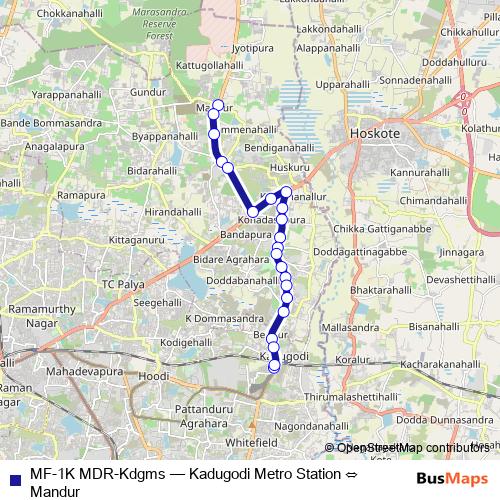 MF-1K MDR-Kdgms bus Line Map