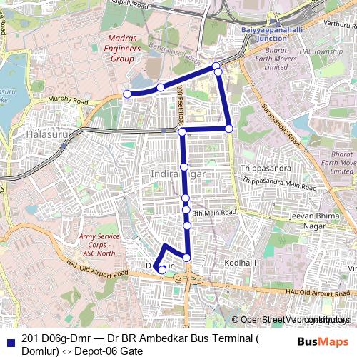 201 D06g-Dmr bus Line Map
