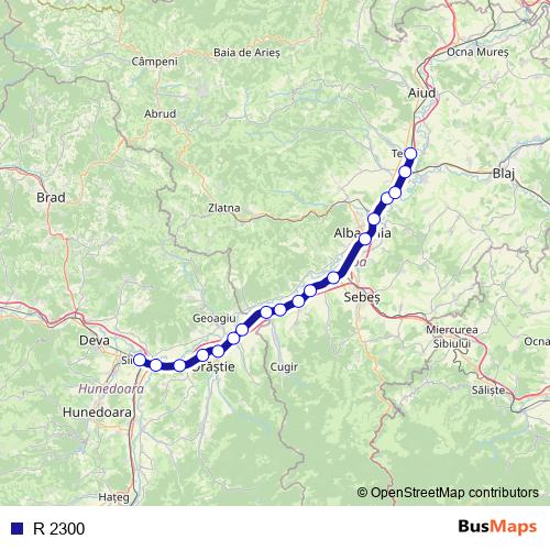 R 2300 rail Line Map