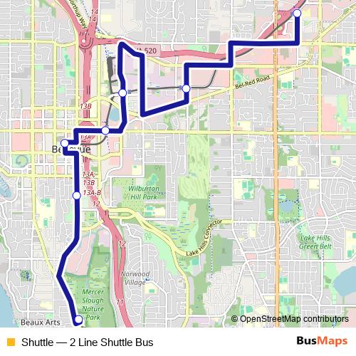 Shuttle bus Line Map