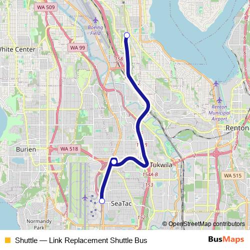 Shuttle bus Line Map
