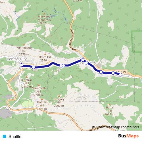 Shuttle bus Line Map