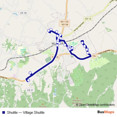 Shuttle bus Line Map