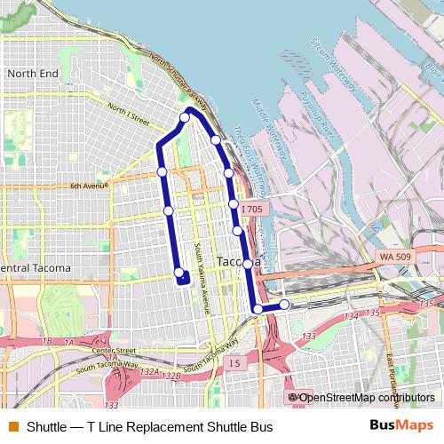 Shuttle bus Line Map