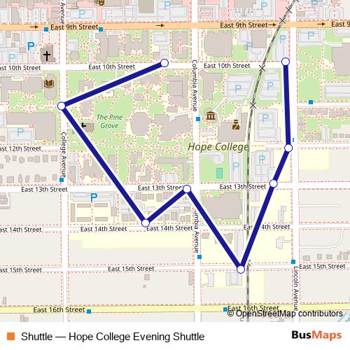 Shuttle bus Line Map