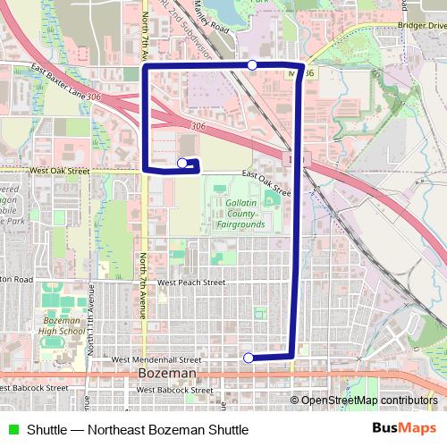 Shuttle bus Line Map
