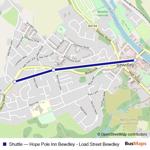 Shuttle bus Line Map