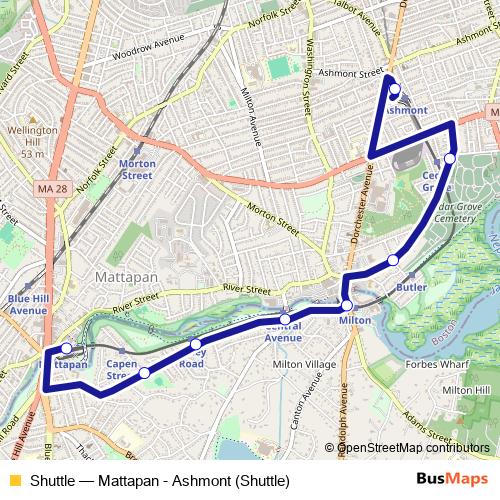 Shuttle bus Line Map