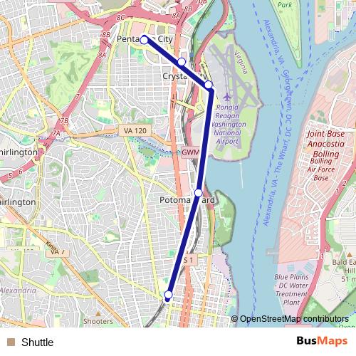 Shuttle bus Line Map