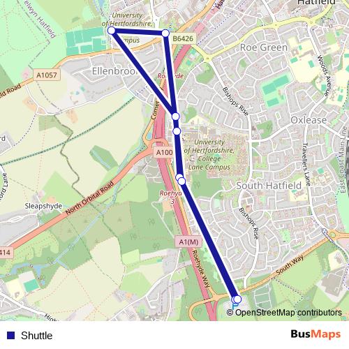 Shuttle bus Line Map