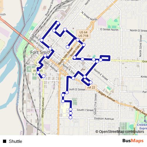 Shuttle bus Line Map